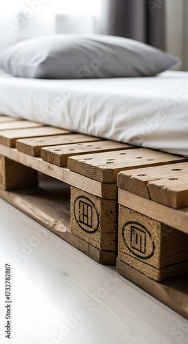 Rustic Wooden Pallet Bed Frame.
