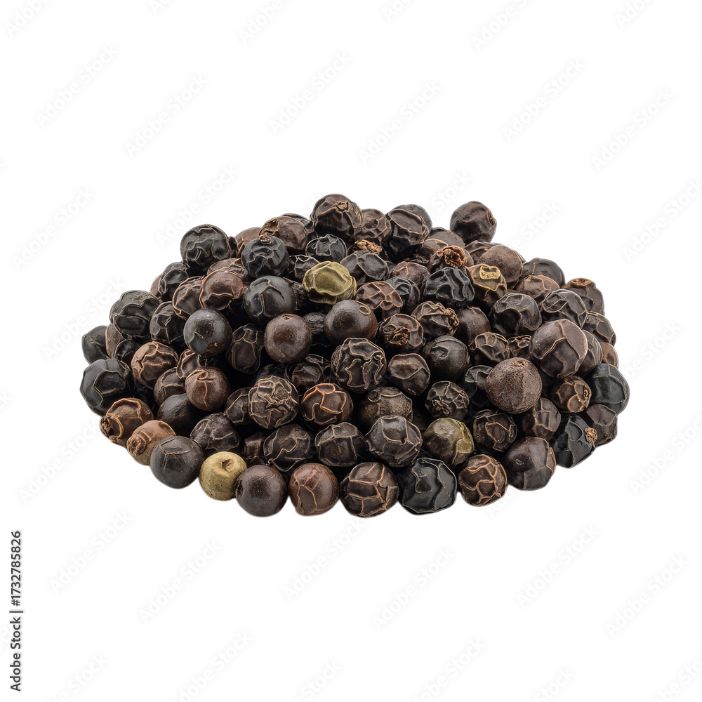 Obraz premium Dried peppercorns pile black brown