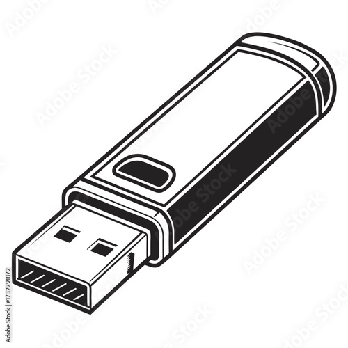 usb flash drive vector illustration