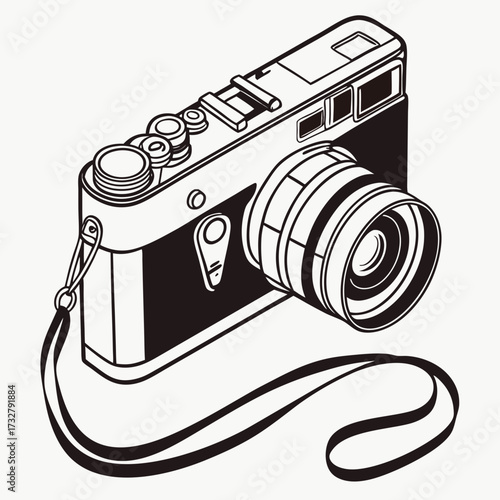 retro camera vector illustration