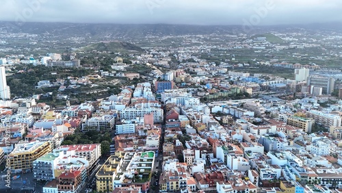 survol de Puerto de la Cruz, Tenerife, Îles Canaries, Espagne