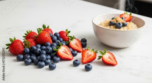 Healthy Breakfast with Fresh Berries