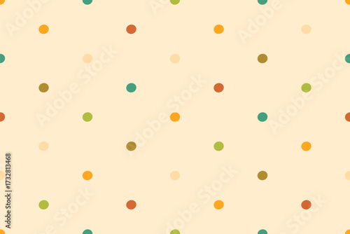 Abstract seamless pattern with color dots. Can be used for fabric,fashion print,cloth, textile,tile,wrapping,covers,carpet and decor paper.