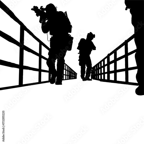 Militares en combate