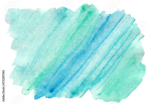 Blue and green watercolor stain. Abstract watercolor background.