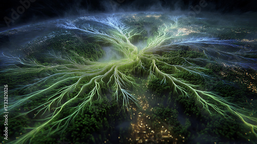 Amazon Rainforest as Earth’s Lungs — Neural Network Roots Visualizing Global Carbon and Oxygen Flow