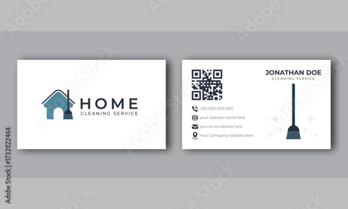 Minimalist Business Card Template for Cleaning Service