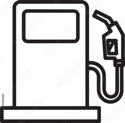 Gas Pump Icon – Fuel Station, Petrol, Diesel, Energy Vector Symbol.