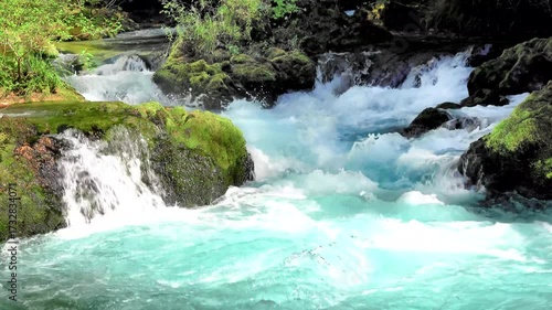 McKenzie River whitewater near Sahlie falls and Clear Lake headwaters in Willamette National Forest, Oregon