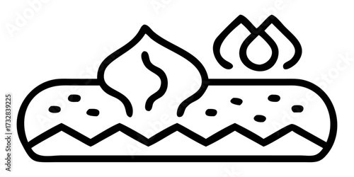 Vector art illustration set of burning flame symbols, including candle, match, and fire icons