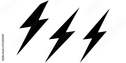 Electric power up bolt symbol vector sign for business web design