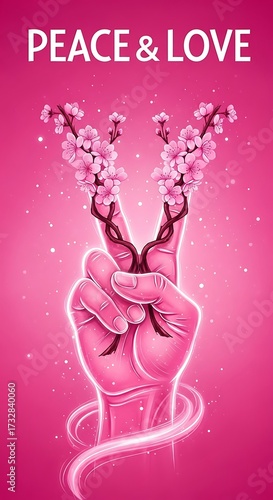 Peace and Love Hand Gesture.