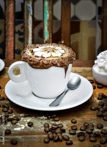 Wallpaper Mural cappuccino decorado Torontodigital.ca