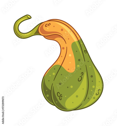 Colored autumn pumpkin vegetable cartoon