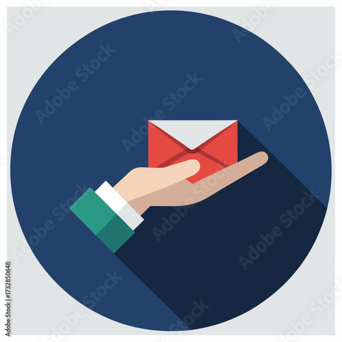 An icon showing a hand accepting money for a donation or fundraising vector illustration