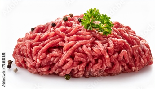 Wallpaper Mural Raw Minced Meat Beef Isolated On White Background Close Up Torontodigital.ca