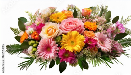 Floral Bouquet Arrangement Isolated On Transparent Background