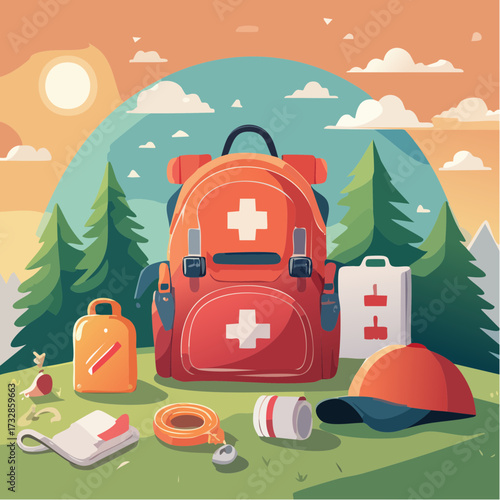 Essential Hiking First-Aid Kit and Outdoor Adventure Gear for Safe Wilderness Exploration and Emergency Preparedness