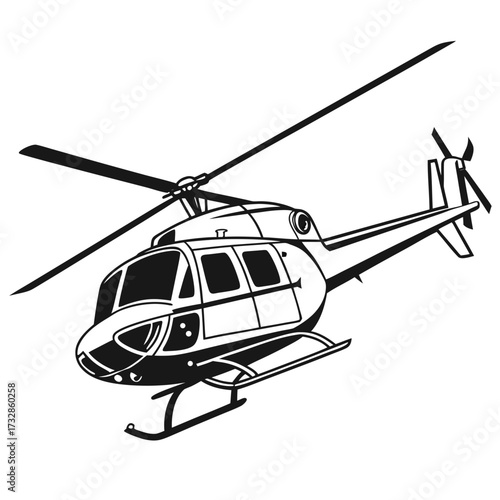 helicopter vector illustration