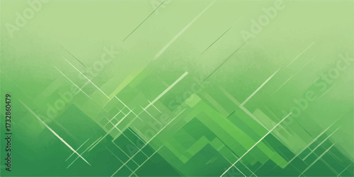 Abstract green grass background with a futuristic line pattern and digital technology concept for web design and illustration