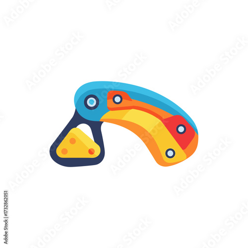 Showing bicycle gear shift in a flat design, this bicycle gear shift illustrates mechanism in colorful style. Bicycle gear shift demonstrates how a bicycle gear works with vivid details,
