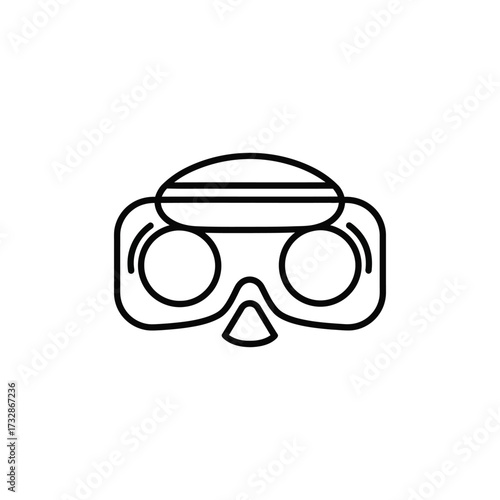 Vector art of futuristic  virtual reality headset