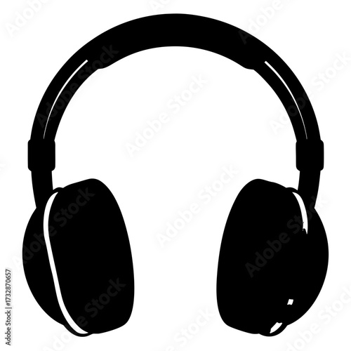 headphones on white background
