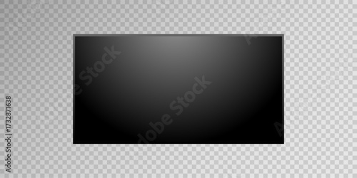 Modern Flat LCD or LED Television PNG Illustration Isolated on White for Digital Tech and Media UI Projects