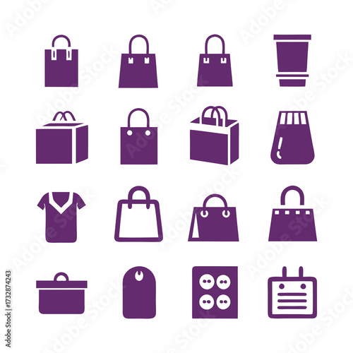 Collection of shopping icons for ecommerce design and promotions
