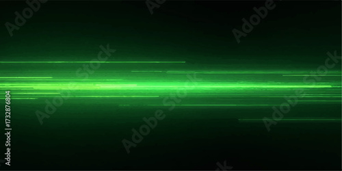 Abstract green background with light and dark lines in a digital motion pattern texture
