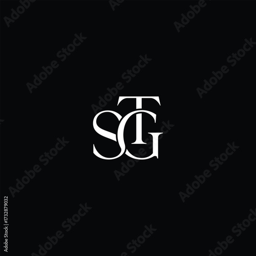 Creative letter SGT vector logo design for luxury, fashion, jewelry, boutique