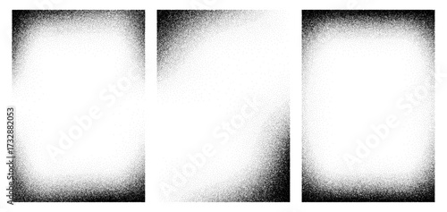 Vector stipple texture grain. Black noise dot gradient. Shading grunge texture effect. Abstract halftone design.
