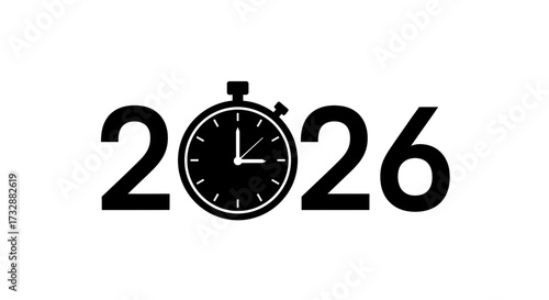 2026 Time Clock New Year Countdown