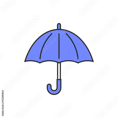 雨、傘、天気のイラスト（カラー）