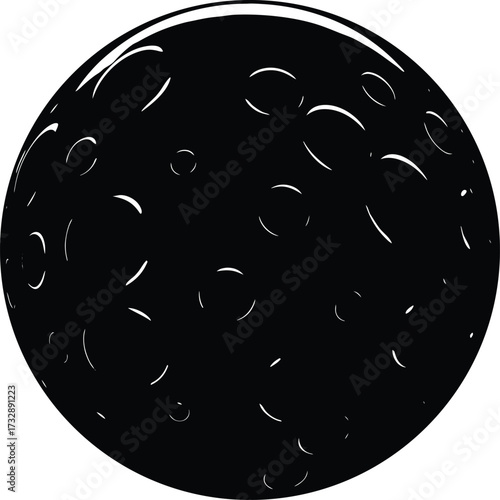 Solid black image representing void, emptiness, and the unknown isolated on transparent background