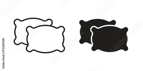 Pillow icon for web designs. outline and clipart icons set