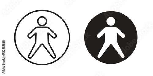 Universal access icon for web designs. outline and clipart icons set
