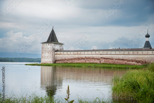 Kirillo-Belozersky Monastery on cloudy summer day. Kirillov, Vologda Oblast, Russia.