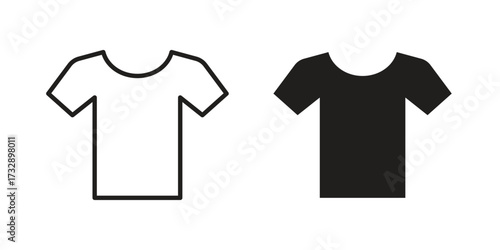 Shirt icon for web designs. outline and clipart icons set