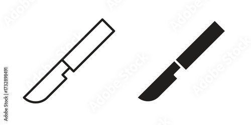 Scalpel path icon for web designs. outline and clipart icons set