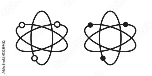 React icon for web designs. outline and clipart icons set