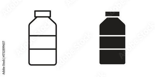 Prescription bottle icon for web designs. outline and clipart icons set