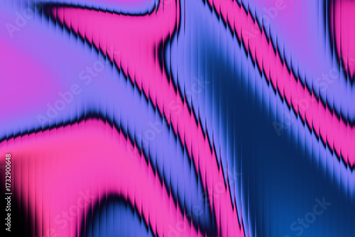 Abstract futuristic background design with vibrant neon pink purple and blue flowing liquid waves creating a dynamic textured gradient pattern for modern digital art and creative projects.