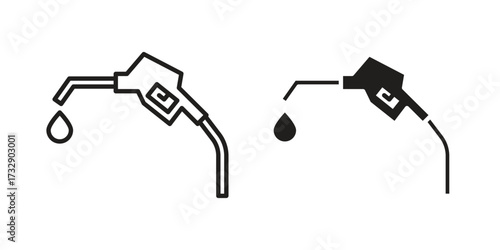 Fuel icon for web designs. outline and clipart icons set