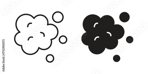 Foam icon for web designs. outline and clipart icons set