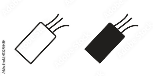 Electric cable icon for web designs. outline and clipart icons set