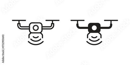 Drone icon for web designs. outline and clipart icons set