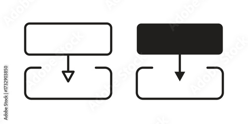 Diagram next icon for web designs. outline and clipart icons set