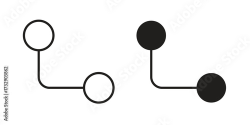 Diagram nested icon for web designs. outline and clipart icons set