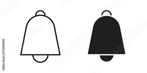 Cowbell icon for web designs. outline and clipart icons set